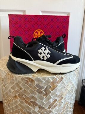 Tory Burch good luck trainer nylon/ suede